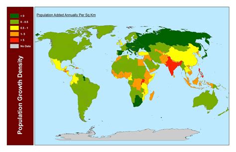 world population growth density  oc mapporn