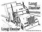 Truck Coloring Pages Semi Trucks Peterbilt Kids Printable Colouring Finest Color Template Drawing Equipment Transportation Visit Hauler Long Elementary Drawings sketch template