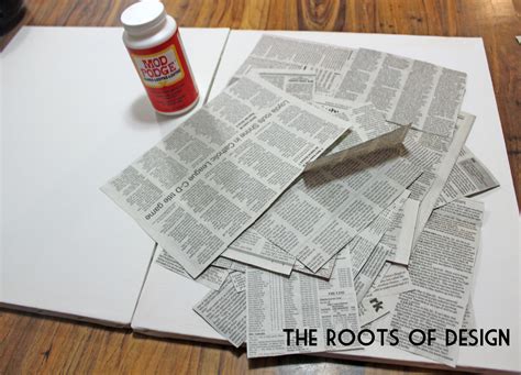 roots  design diy newspaper art