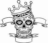 Skull Sugar King Vector Clipart 1995 sketch template