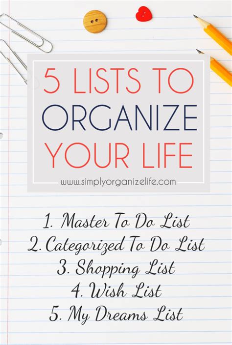 lists    life easier simply organize life
