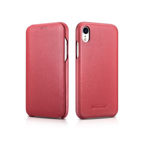 icarer luxurious high quality leather case  iphone xr genuine leather flip cover case