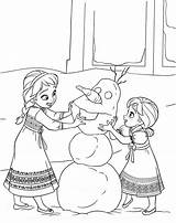 Coloring Frozen Olaf Pages Elsa Anna Printable Sisters Snowman Build Kids Do Color Colouring Sister Print Disney Big Movie Make sketch template