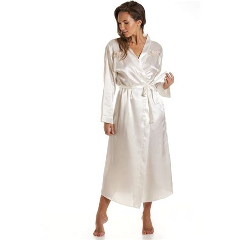 Womens Luxury Satin Wrap Ivory And Nude