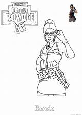 Fortnite Coloring Girl Pages Printable Rook Print sketch template