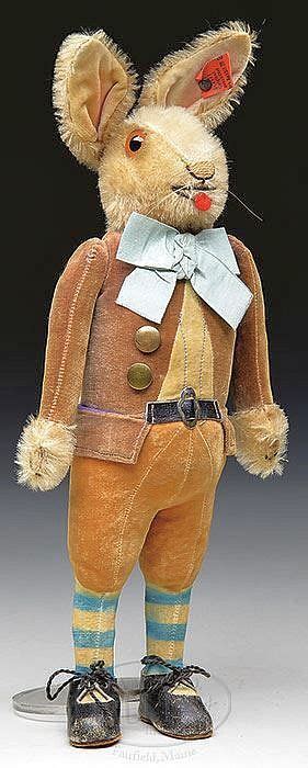 dressed gentleman bunny  steiff vintage bunny antique