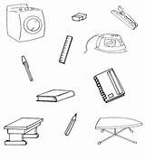 Utiles Aseo Ingles útiles Dibujo Separado Implementos Figuras Materiales Escuela Ejercicios sketch template