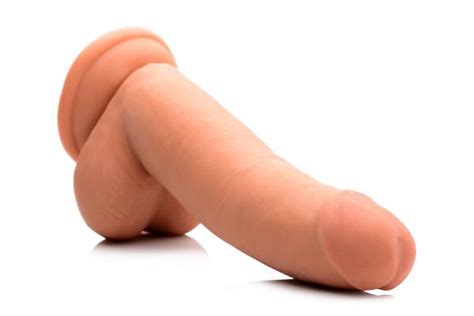 8 Inches Ultra Real Dual Layer Suction Cup Dildo Tan On