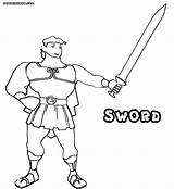 Swords sketch template