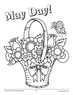day maypole celebration coloring page printables  kids