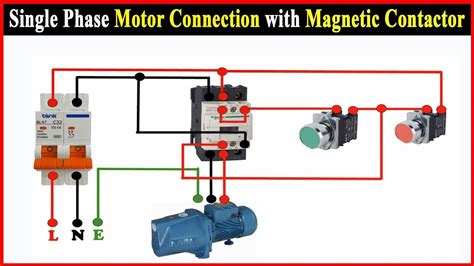 wiring diagram single phase motor starter