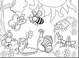 Coloring Pages Bugs Preschool Getcolorings Insects sketch template