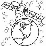 Coloring Satellite Spaceship Pages Satelite Netart Designlooter Color Drawings Getcolorings 93kb 600px sketch template
