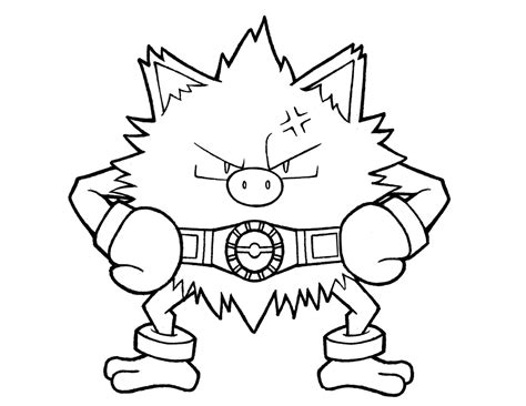 primeape coloring page coloring pages