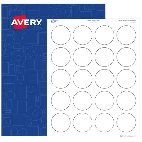avery  labels  diameter white matte  printable labels