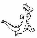 Alligator Coloring Pages Animals Crocodile Color Florida Gators Jungle Printable Clipart Sheet Outline Drawing Funny Gator Animal Logo Print Template sketch template