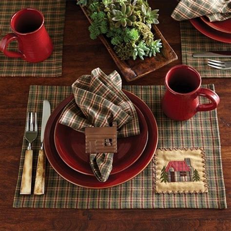 country cabin table linens  wood placemats rustic placemats cabins   woods