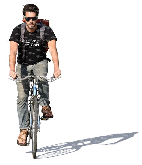 young man riding  bike  summertime vishopper