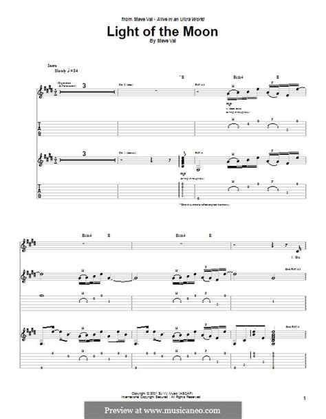 light of the moon by s vai sheet music on musicaneo