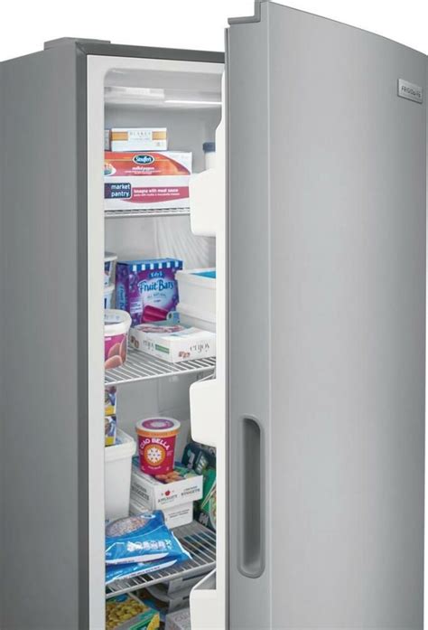Frigidaire 16 Cu Ft Upright Freezer In Brushed Steel Frost Free