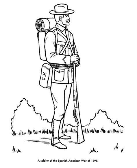 usa printables armed forces day coloring pages spanish american war