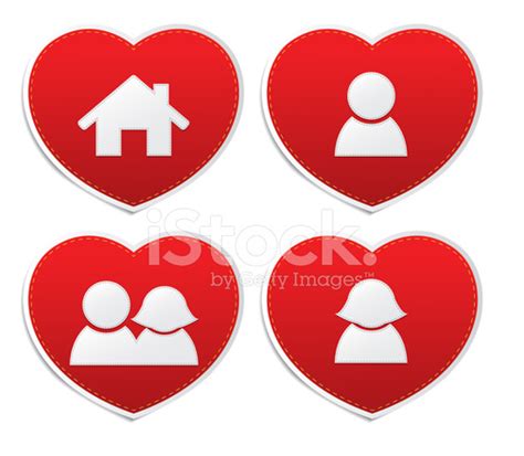 set icons  love  red hearts signs vector stock photo royalty