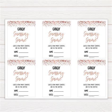template  printable guess   candies