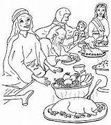 Parable Feast Jesus Banquet Colouring Google Azcoloring sketch template
