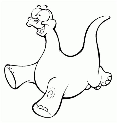 cartoon dinosaur coloring page coloring home