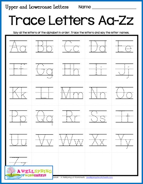 printable tracing letters