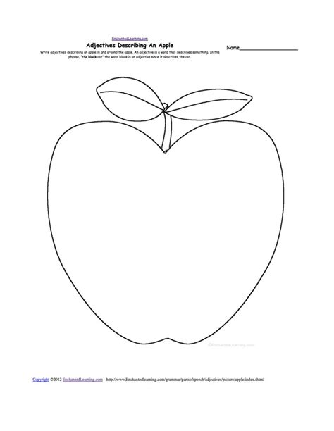 apples  enchantedlearning   apple worksheet printable