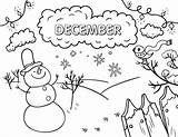 December Coloring Pages Printable Sheets Winter Colouring Kids Coloringcafe Christmas Adult Pdf Printables Calendar sketch template