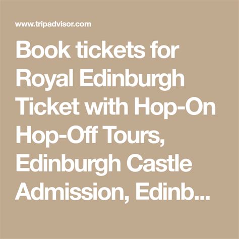 book   royal edinburgh ticket  hop  hop  tours edinburgh castle admission