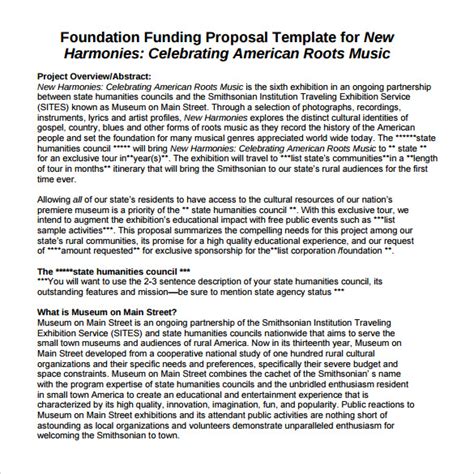 sample funding proposals   ms word google docs pages