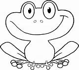 Cute Frogs Drawings Frog Cartoon Kids Printable Coloring Clipart sketch template