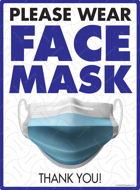 wear face mask   aluminum sign