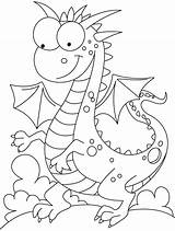 Dragon Coloring Pages Kids Printable Dragons Castle Templates Kind Looking Comparatively Template Colouring Color Crafts Book Sheets Princess Info Digi sketch template
