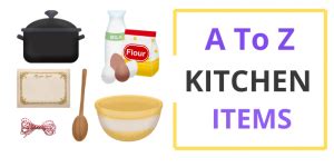 kitchen items list kitchen vocabulary word schools