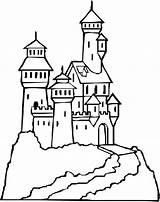 Coloring Pages Castle Dragon Getcolorings Castles sketch template