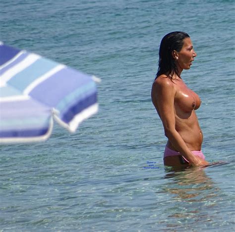 topless beach la commenda puglia italy september 2017