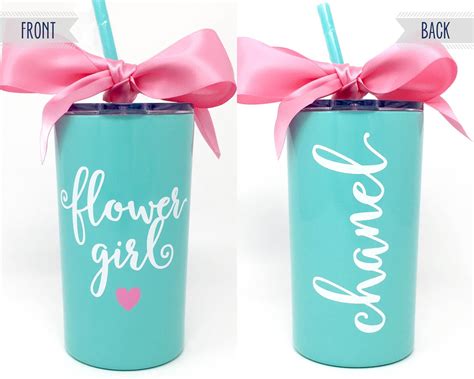 Flower Girl Skinny 12oz Stainless Cup – Initially Yours