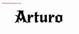 Arturo Name Tattoo Designs Gothic Freenamedesigns sketch template
