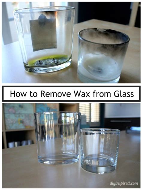 remove wax  glass diy inspired