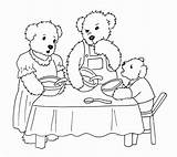 Bears Goldilocks Three Coloring Pages Clipart Printable Template Drawing Color Clip Kids Print Sketch Getdrawings Getcolorings Library Templates Colorings sketch template