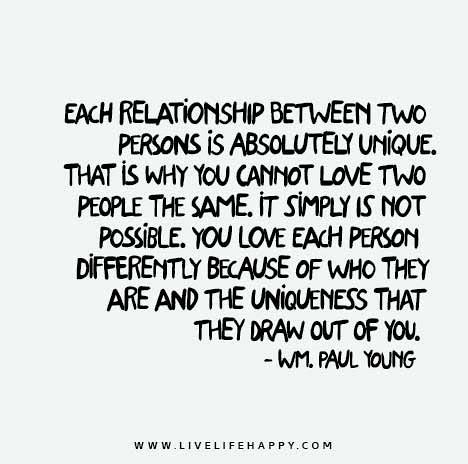 relationship   persons  absolutely unique      love