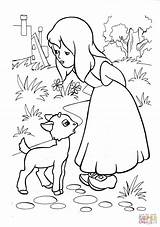 Gerda Little Coloring Lamb Pages Color Drawing Silhouettes sketch template