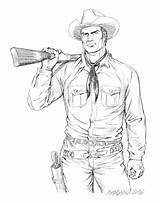 Tex Willer Disegni Disegno Cowboy Di Matita Comic Western Gunslinger Patrizia Fumetti Visita Character sketch template