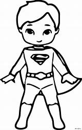 Coloring Superhero Superman Pages Cartoon Kid Drawing Outline Waiting Superheroes Printable Kids Colouring Color Line Heroes Draw Characters Print Board sketch template