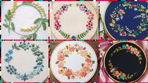 color ful flowers hand embroidery patterns designs ideas youtube