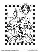 Snoopy Linus Peanuts Hallowen Laff sketch template